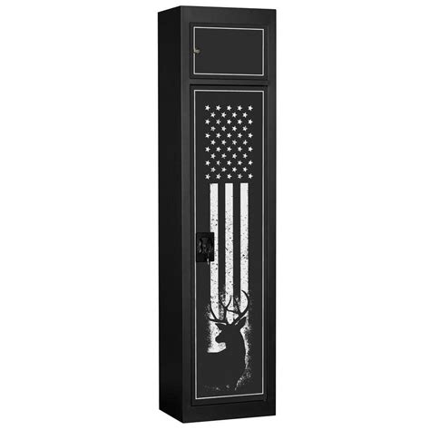 5-gun steel cabinet with separate storage|American Furniture Classics 906 Five Gun Metal Storage Cabinet .